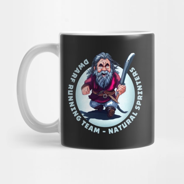 Dwarf Running Team - Natural Sprinters II - Dark - Fantasy Funny Running by Fenay-Designs